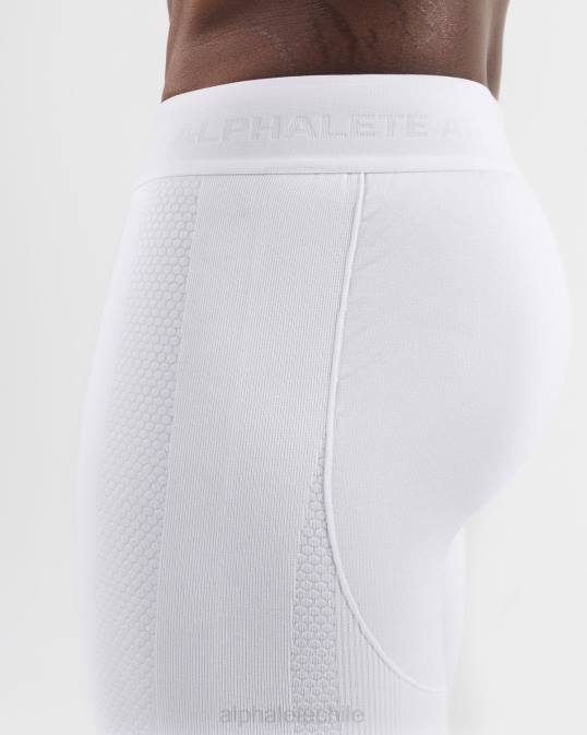 reforma compresion corta hombres Alphalete 08R8652 ropa blanco