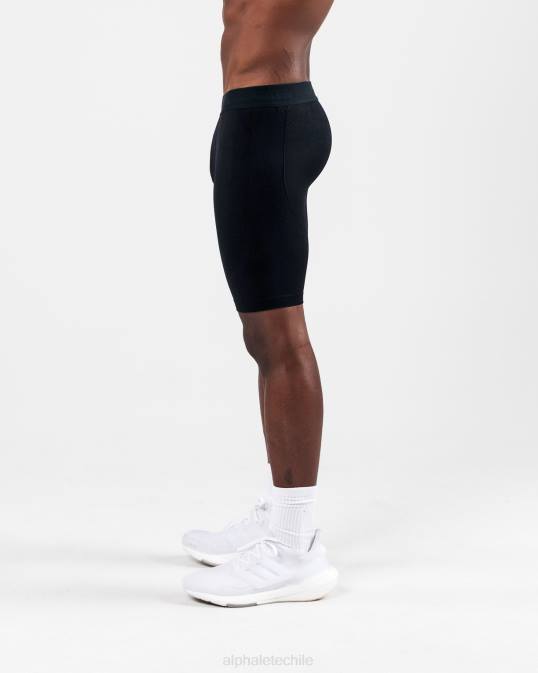 reforma compresion corta hombres Alphalete 08R8654 ropa negro