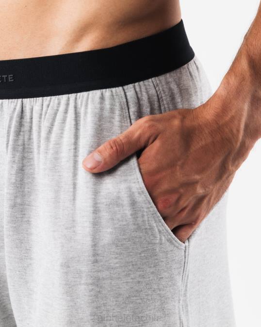 salón corto hombres Alphalete 08R8655 ropa cuero gris