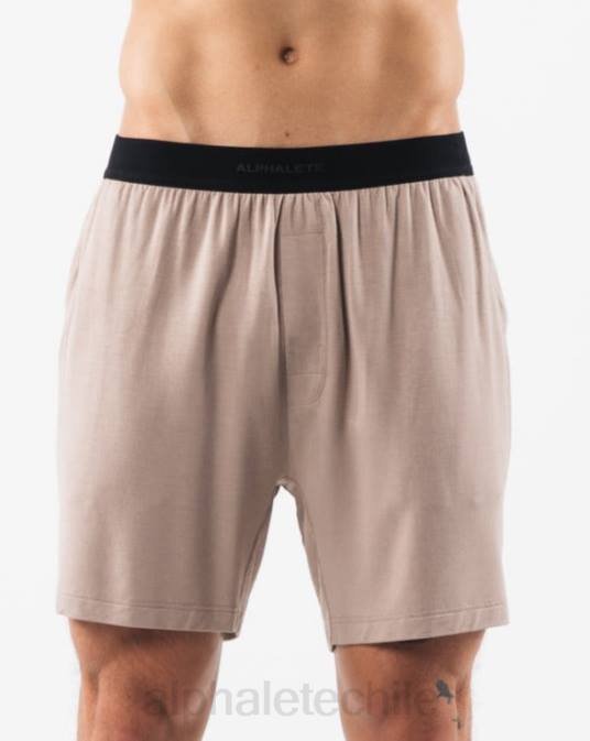 salón corto hombres Alphalete 08R8656 ropa marrón moca