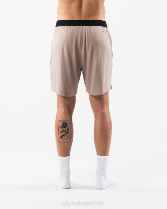 salón corto hombres Alphalete 08R8656 ropa marrón moca