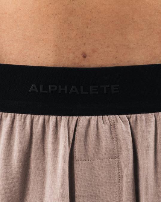 salón corto hombres Alphalete 08R8656 ropa marrón moca