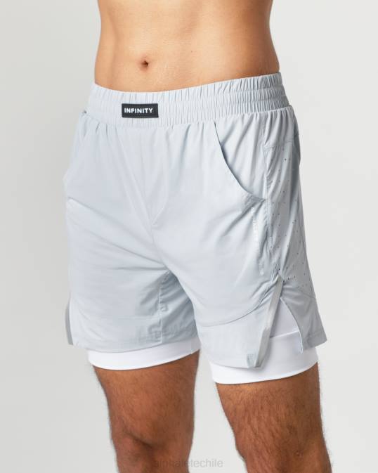 velocidad infinita corta 5.5" hombres Alphalete 08R8684 ropa nube gris