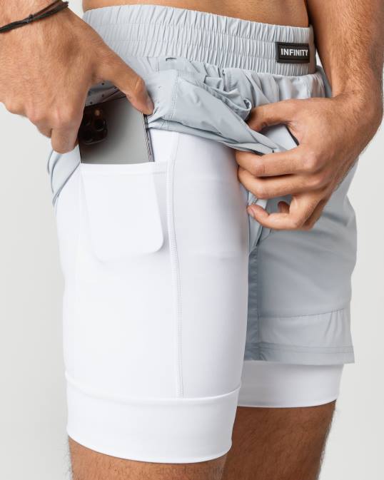 velocidad infinita corta 5.5" hombres Alphalete 08R8684 ropa nube gris