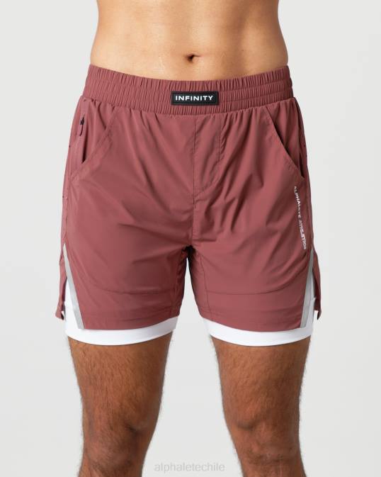 velocidad infinita corta 5.5" hombres Alphalete 08R8685 ropa otoño rojo