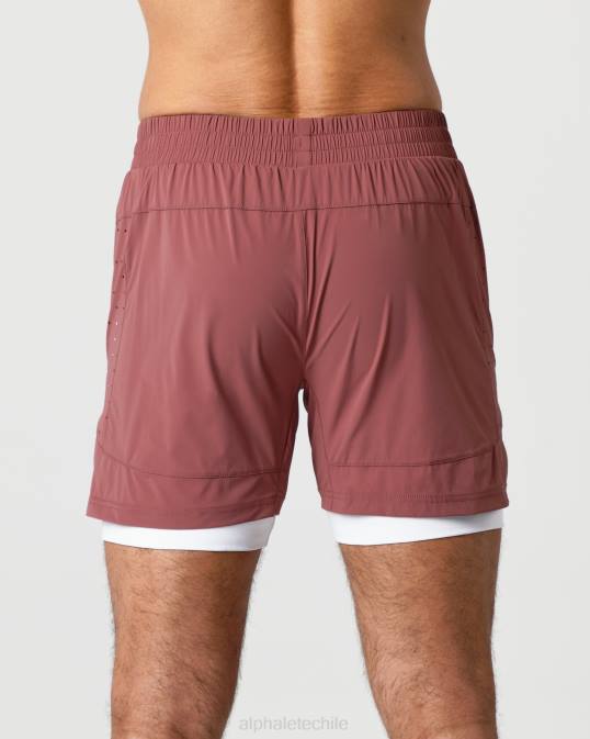 velocidad infinita corta 5.5" hombres Alphalete 08R8685 ropa otoño rojo