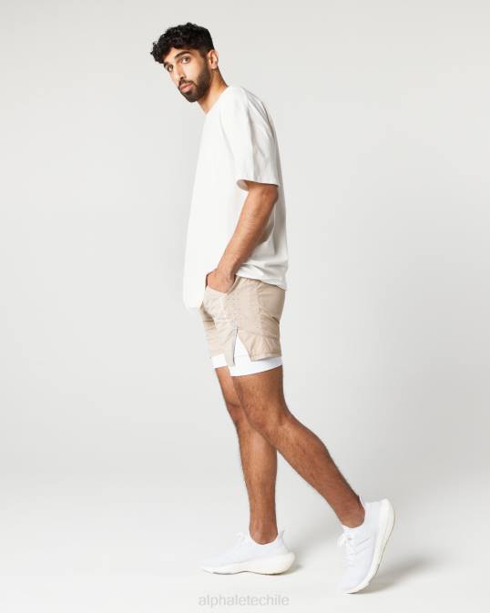 velocidad infinita corta 5.5" hombres Alphalete 08R8686 ropa marrón lino