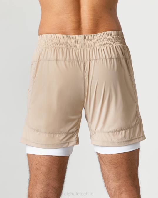 velocidad infinita corta 5.5" hombres Alphalete 08R8686 ropa marrón lino