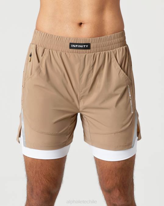 velocidad infinita corta 5.5" hombres Alphalete 08R8687 ropa chai marrón
