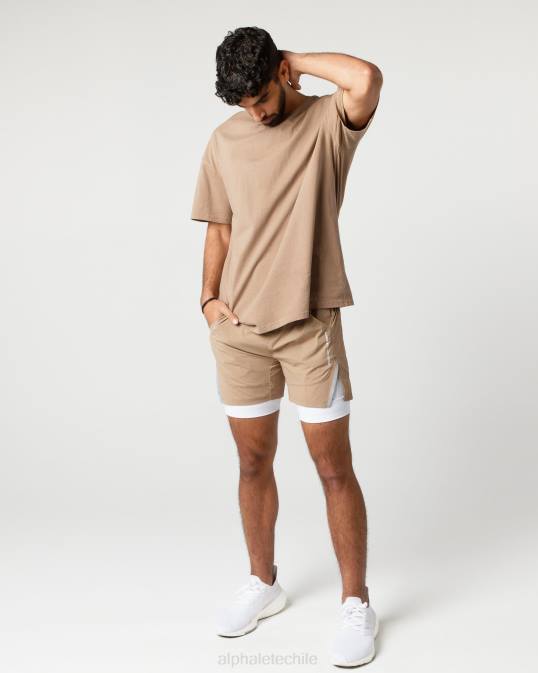 velocidad infinita corta 5.5" hombres Alphalete 08R8687 ropa chai marrón