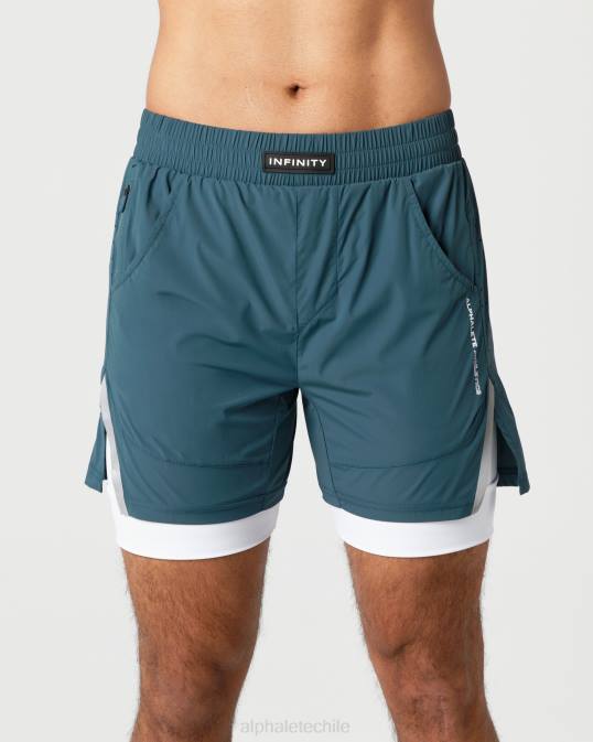 velocidad infinita corta 5.5" hombres Alphalete 08R8689 ropa océano azul