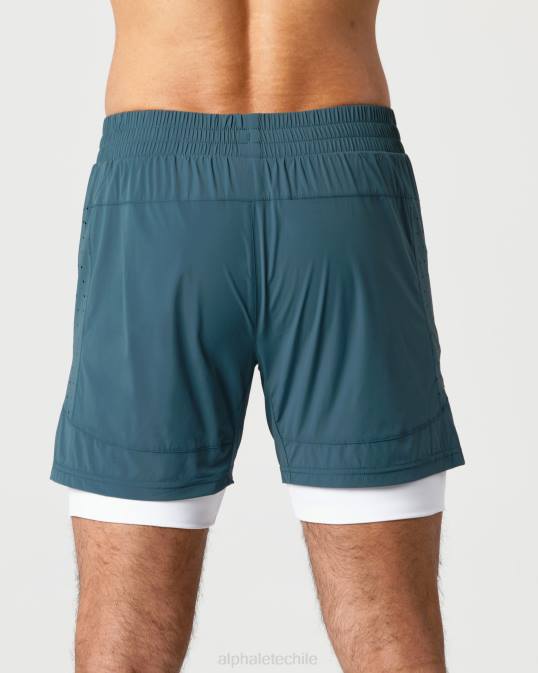 velocidad infinita corta 5.5" hombres Alphalete 08R8689 ropa océano azul