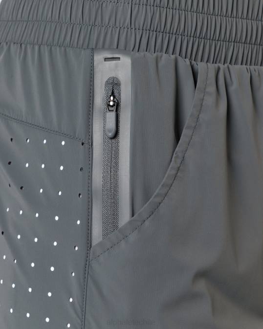 velocidad infinita corta 5.5" hombres Alphalete 08R8690 ropa humo gris