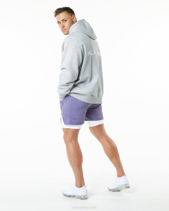 velocidad infinita corta 5.5" hombres Alphalete 08R8701 ropa violeta digital violeta