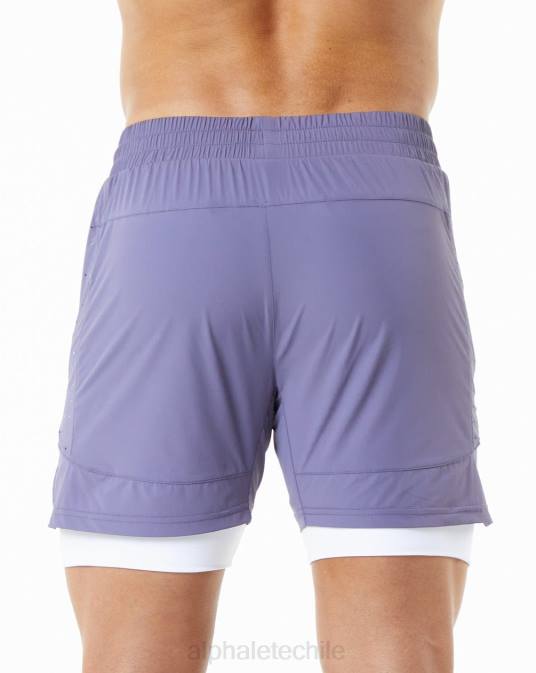 velocidad infinita corta 5.5" hombres Alphalete 08R8701 ropa violeta digital violeta