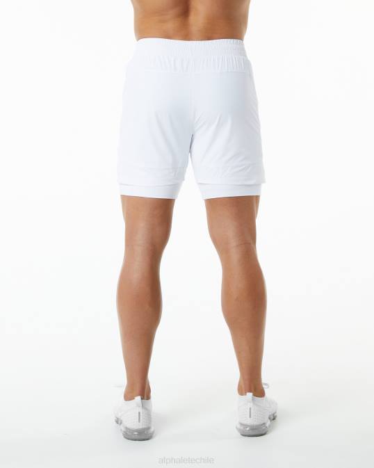 velocidad infinita corta 5.5" hombres Alphalete 08R8702 ropa blanco