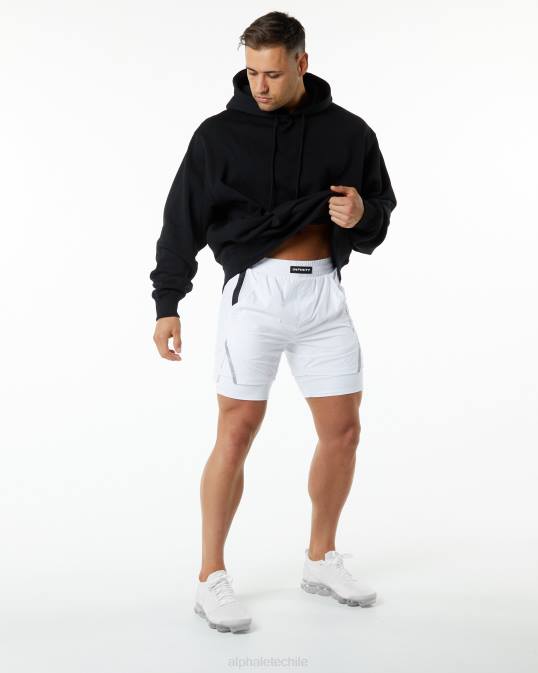 velocidad infinita corta 5.5" hombres Alphalete 08R8702 ropa blanco