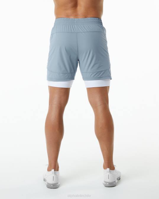 velocidad infinita corta 5.5" hombres Alphalete 08R8703 ropa niebla azul