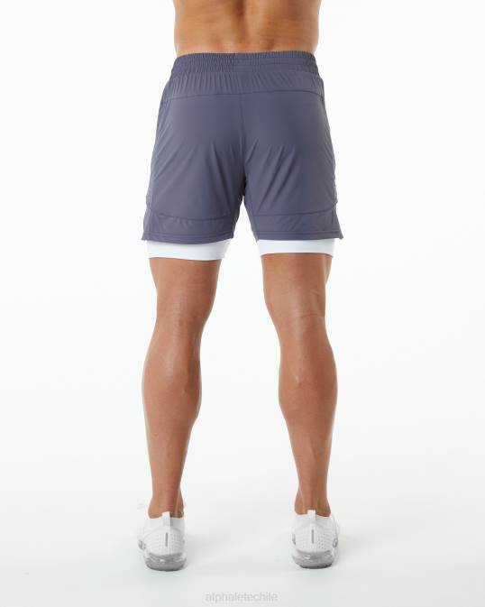 velocidad infinita corta 5.5" hombres Alphalete 08R8704 ropa morado apagado