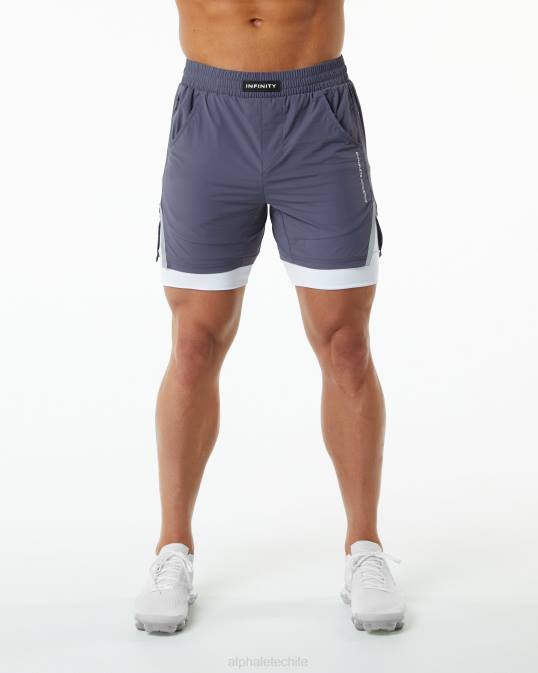 velocidad infinita corta 5.5" hombres Alphalete 08R8704 ropa morado apagado