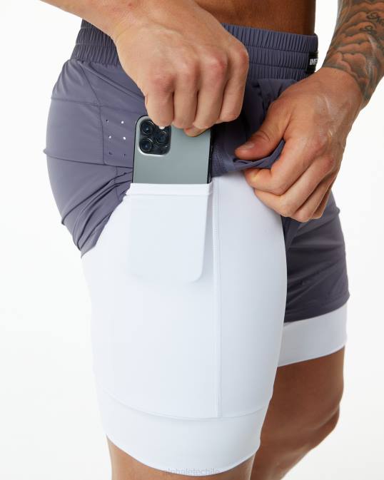 velocidad infinita corta 5.5" hombres Alphalete 08R8704 ropa morado apagado