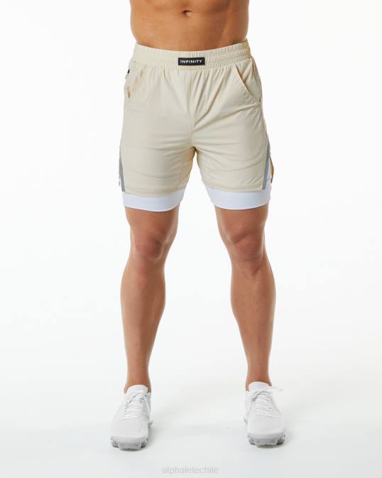 velocidad infinita corta 5.5" hombres Alphalete 08R8705 ropa marrón vainilla