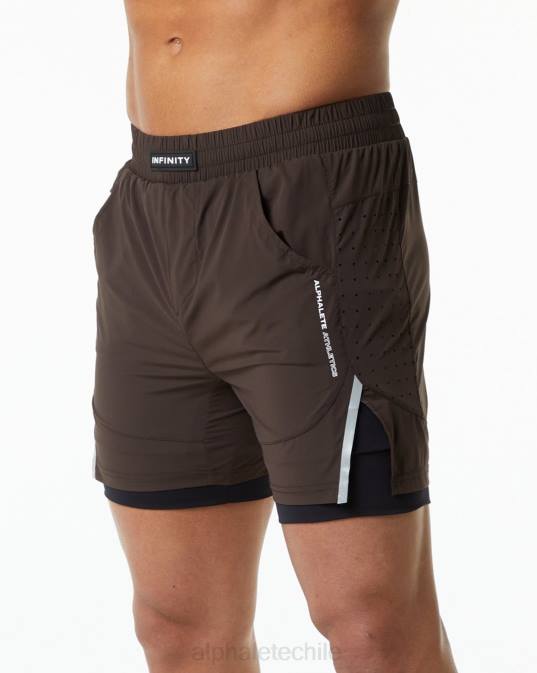 velocidad infinita corta 5.5" hombres Alphalete 08R8706 ropa dulce de azúcar marrón