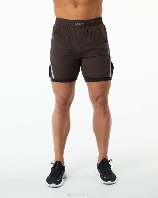 velocidad infinita corta 5.5" hombres Alphalete 08R8706 ropa dulce de azúcar marrón