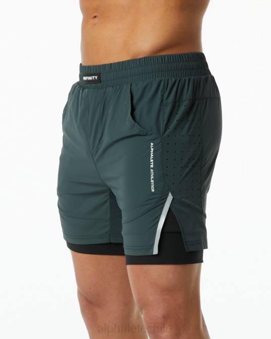 velocidad infinita corta 5.5" hombres Alphalete 08R8708 ropa cazador verde