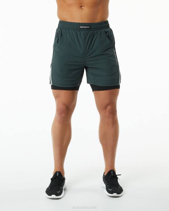 velocidad infinita corta 5.5" hombres Alphalete 08R8708 ropa cazador verde