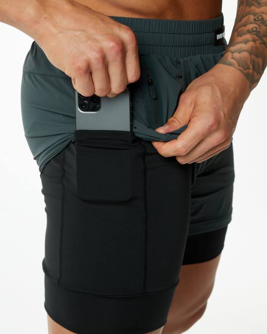 velocidad infinita corta 5.5" hombres Alphalete 08R8708 ropa cazador verde