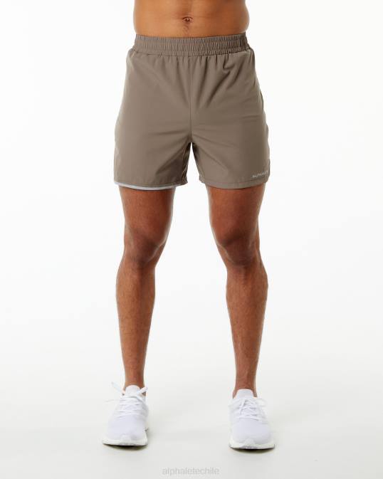 zancada central corta 5" hombres Alphalete 08R8696 ropa marrón moca