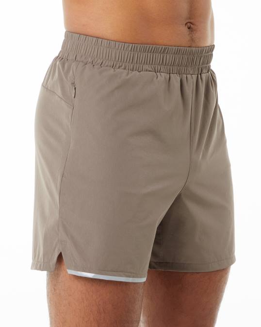 zancada central corta 5" hombres Alphalete 08R8696 ropa marrón moca