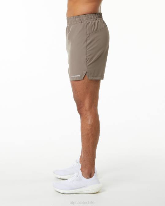 zancada central corta 5" hombres Alphalete 08R8696 ropa marrón moca
