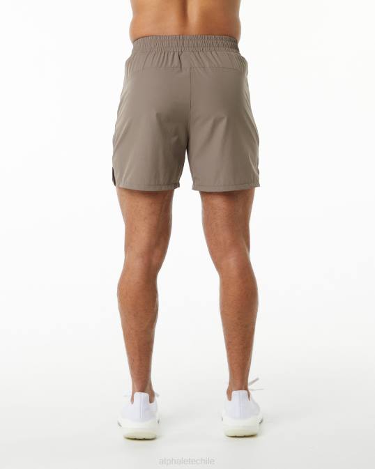 zancada central corta 5" hombres Alphalete 08R8696 ropa marrón moca