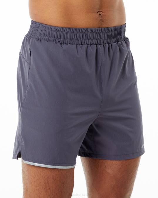 zancada central corta 5" hombres Alphalete 08R8697 ropa morado apagado