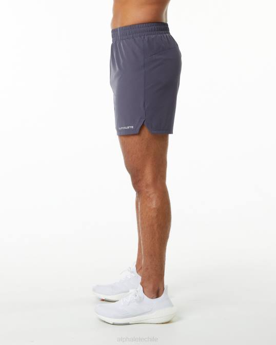 zancada central corta 5" hombres Alphalete 08R8697 ropa morado apagado