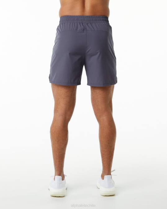 zancada central corta 5" hombres Alphalete 08R8697 ropa morado apagado