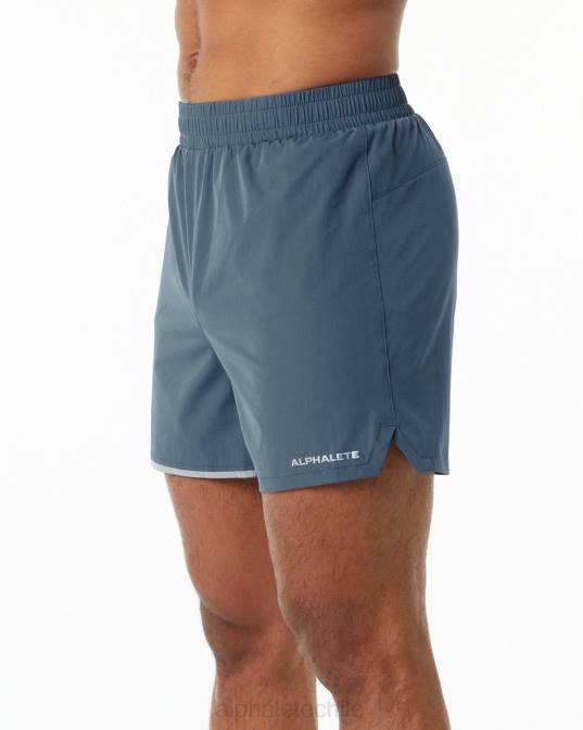 zancada central corta 5" hombres Alphalete 08R8698 ropa ballena azul