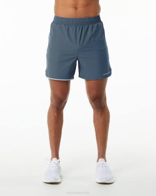 zancada central corta 5" hombres Alphalete 08R8698 ropa ballena azul
