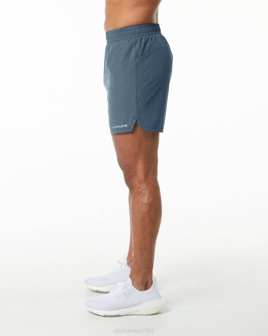 zancada central corta 5" hombres Alphalete 08R8698 ropa ballena azul