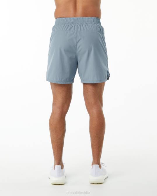 zancada central corta 5" hombres Alphalete 08R8699 ropa niebla azul