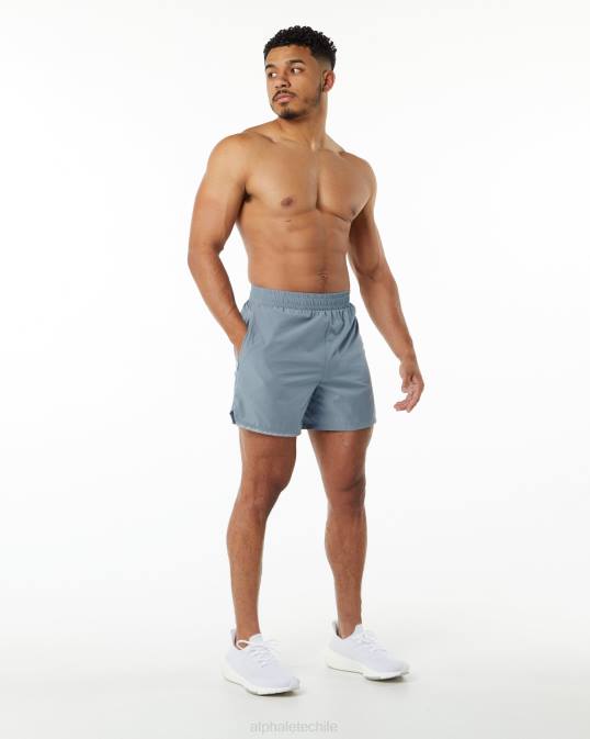 zancada central corta 5" hombres Alphalete 08R8699 ropa niebla azul