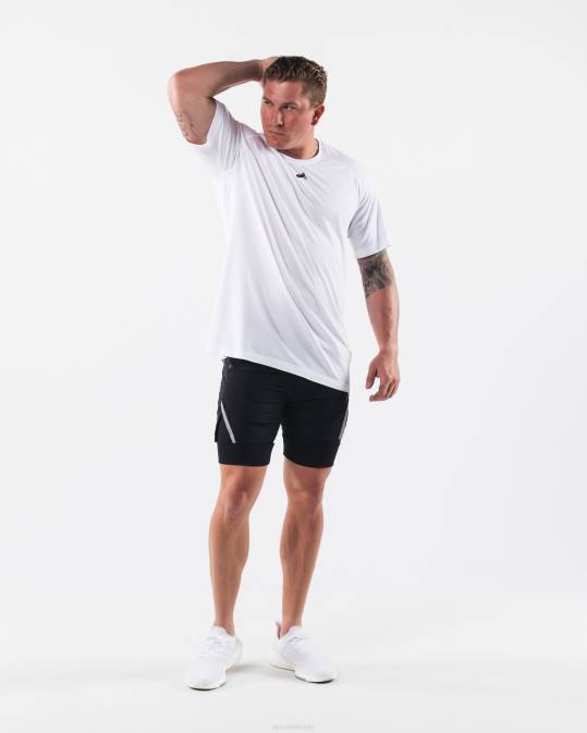 camiseta airtech con cabeza de lobo hombres Alphalete 08R8508 ropa blanco
