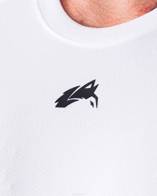 camiseta airtech con cabeza de lobo hombres Alphalete 08R8508 ropa blanco