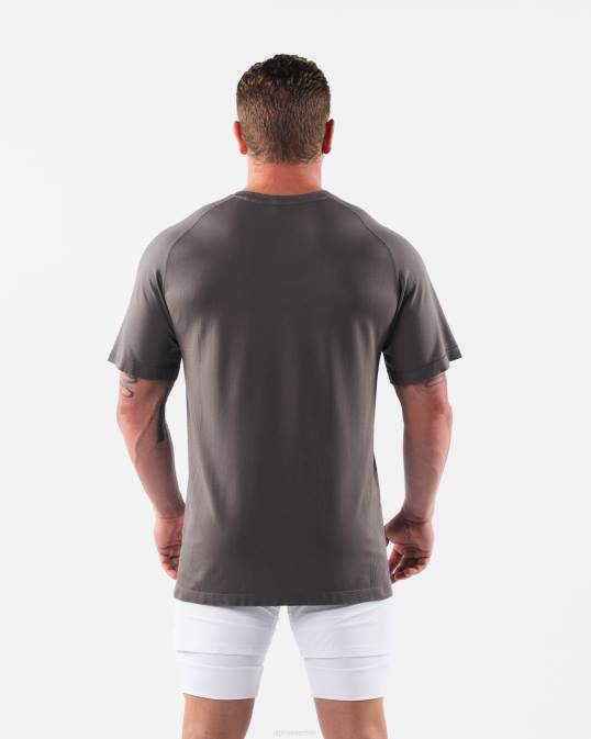 camiseta airtech con cabeza de lobo hombres Alphalete 08R8518 ropa gris cemento polvoriento