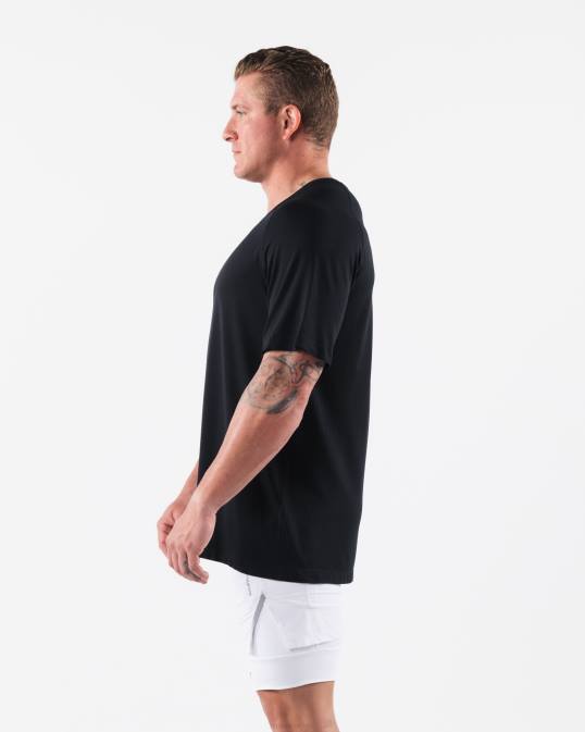camiseta airtech con cabeza de lobo hombres Alphalete 08R8523 ropa negro