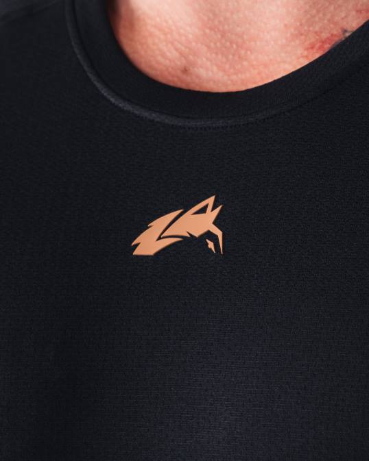 camiseta airtech con cabeza de lobo hombres Alphalete 08R8523 ropa negro