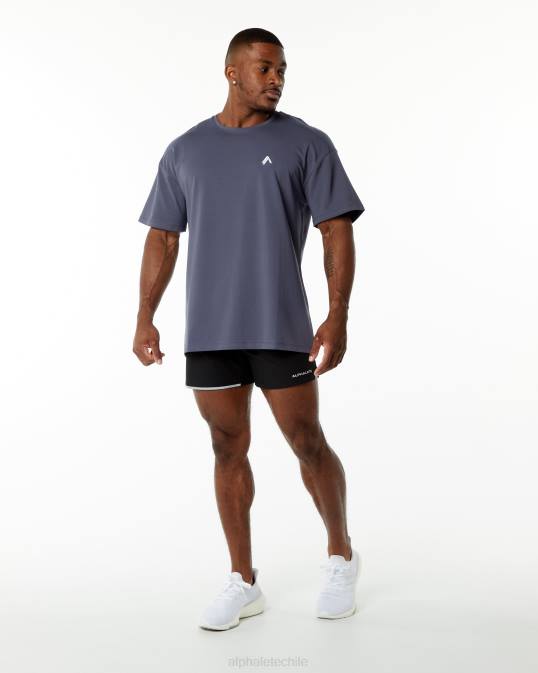 camiseta con emblema hombres Alphalete 08R8552 ropa morado apagado