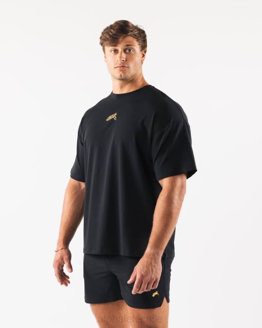 camiseta con estampado de cachemira y cabeza de lobo hombres Alphalete 08R8531 ropa negro
